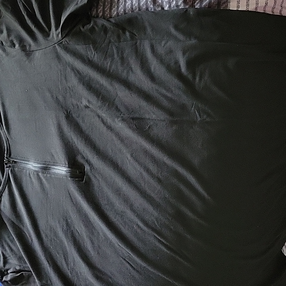 Black  brand new XL tee with zipper